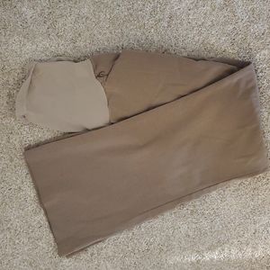 Khaki maternity dress pants